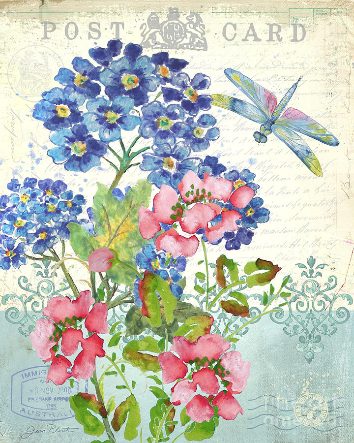 Post Cards Botanicals-JP3803 Painting by Jean Plout