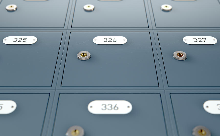 Bank Digital Art - Post Office Boxes by Allan Swart