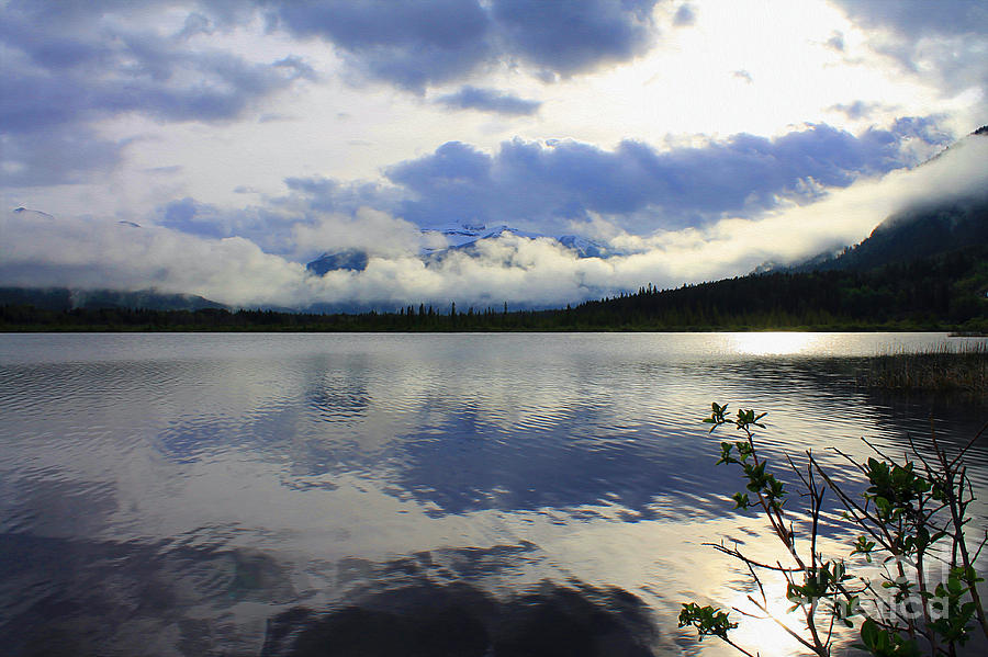 Post Rain Sunset on Vermillion Lakes Photograph by Nina Silver