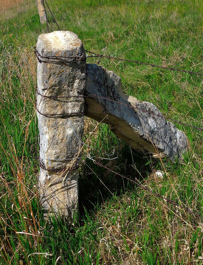 Post Rock Fence Post Corner Photograph by Lynne and Don Wright - Fine ...