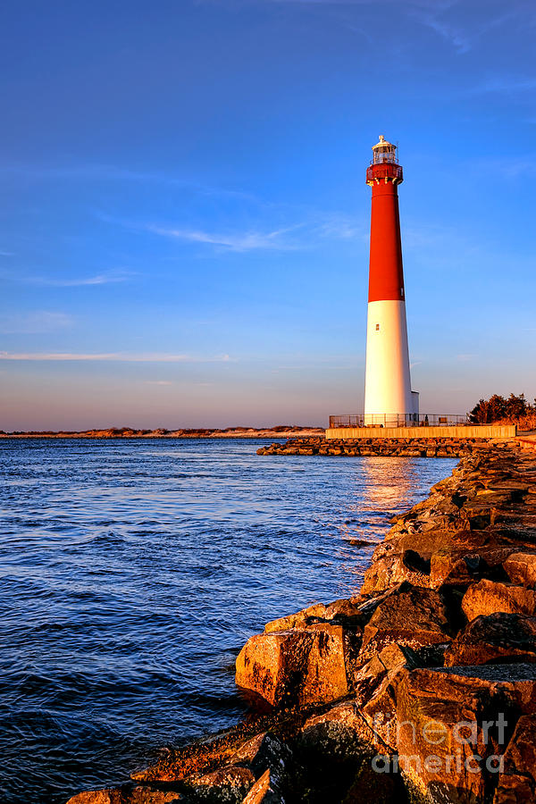 Lighthouse Photograph - Postcard from Barnegat  by Olivier Le Queinec