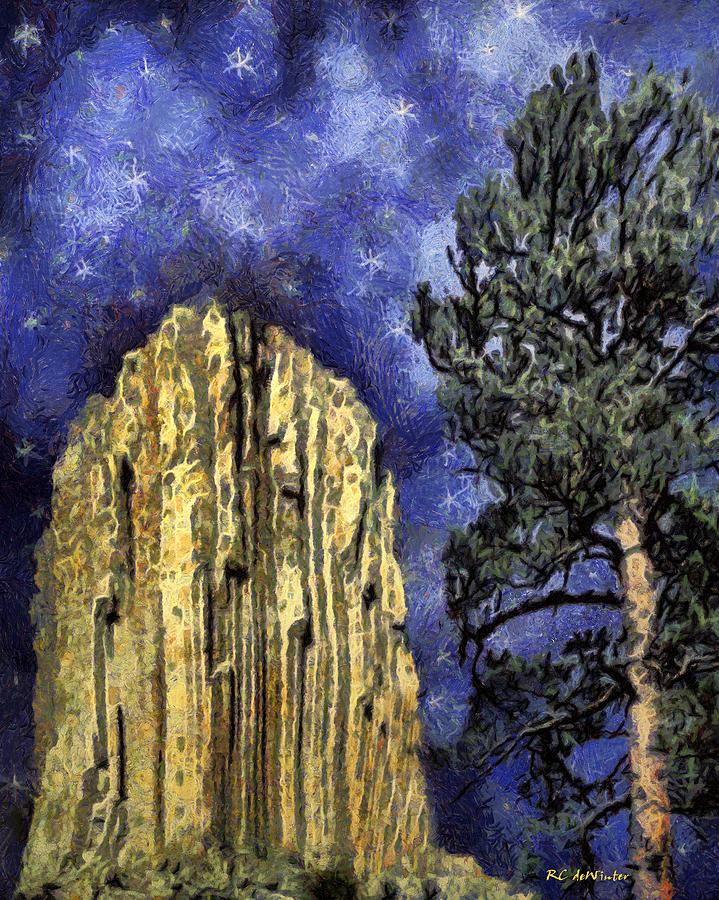 Postcard from Wyoming Painting by RC DeWinter