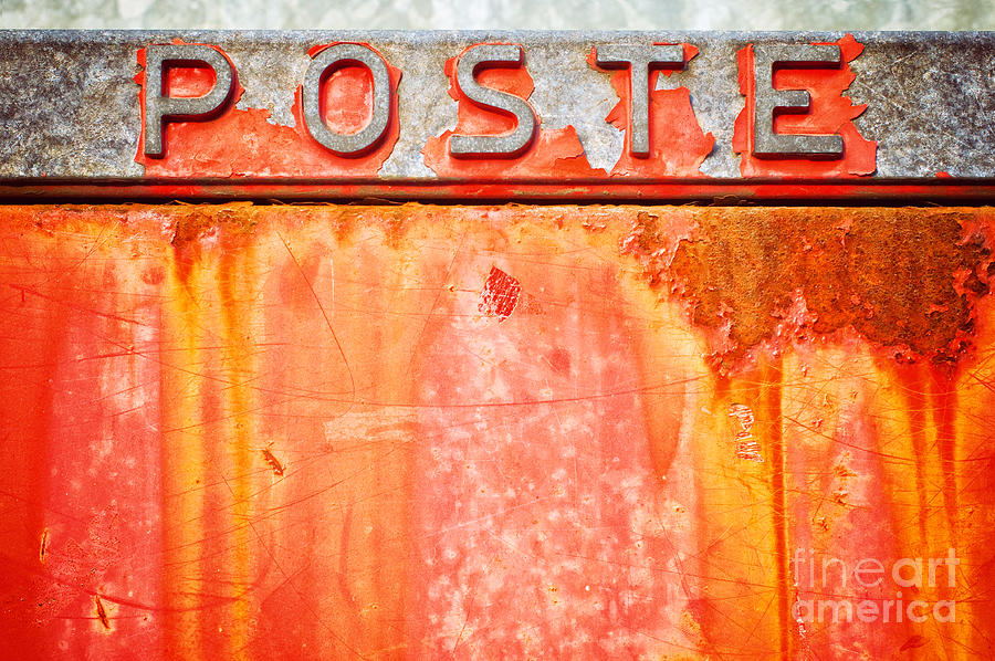 Italian Photograph - Poste Italian weathered mailbox by Silvia Ganora