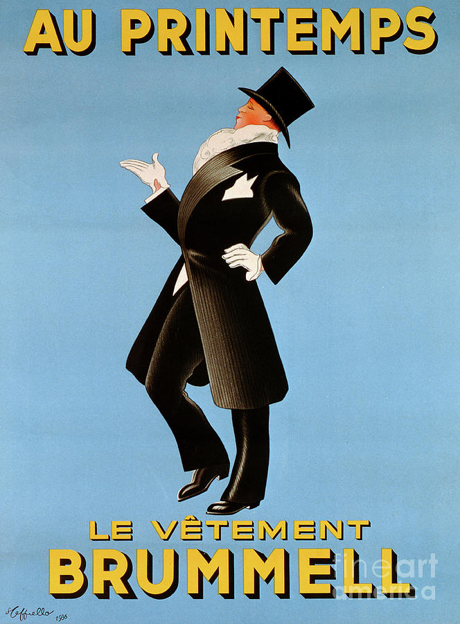 Poster advertising 'Brummel' clothing for men at Printemps department ...