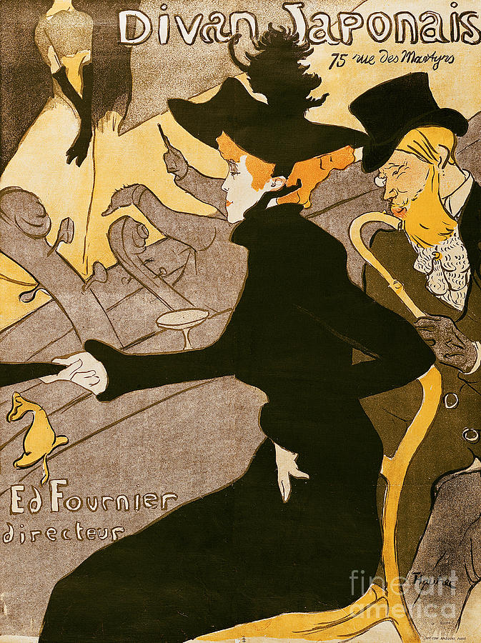 Poster advertising Le Divan Japonais Painting by Henri de Toulouse Lautrec