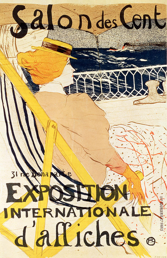 Poster advertising the Exposition Internationale dAffiches Paris Painting by Henri de Toulouse-Lautrec