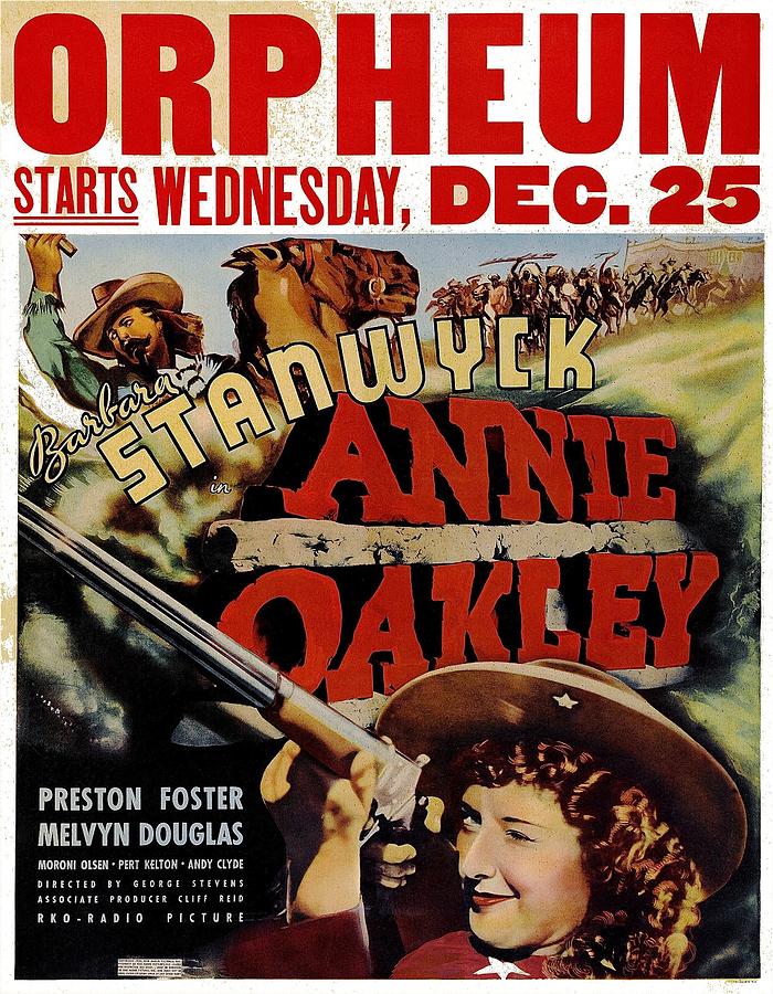 Poster Annie Oakley Barbara Stanwyck RKO  1935-2015 Photograph by David Lee Guss