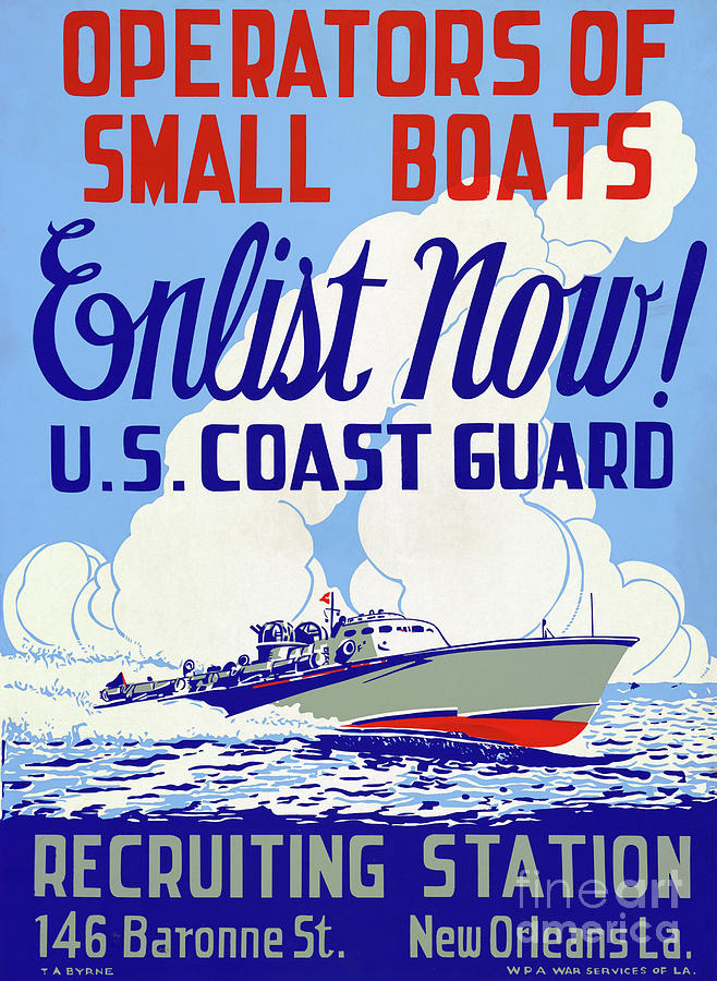 POSTER, COAST GUARD, c1942.  Drawing by Granger