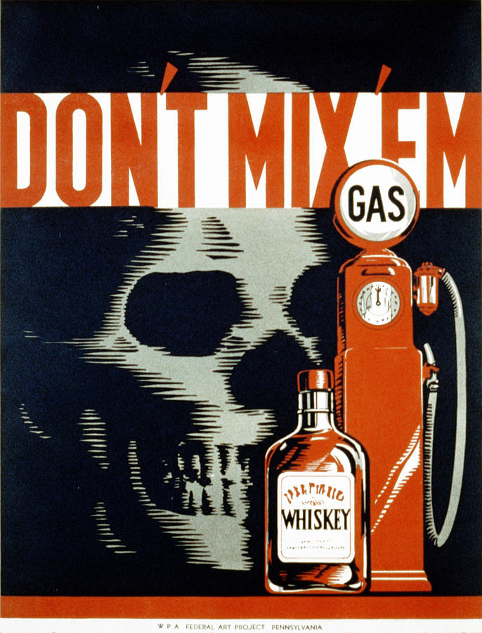 Poster Showing Whiskey Bottle, Gas Photograph by Everett