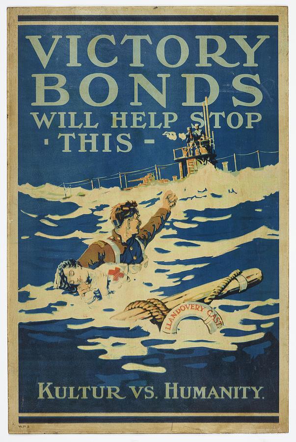 Victory Bonds Painting - Poster Victory Bonds 1918 Canada by Victory Loan Dominion Publicity Committee by Celestial Images