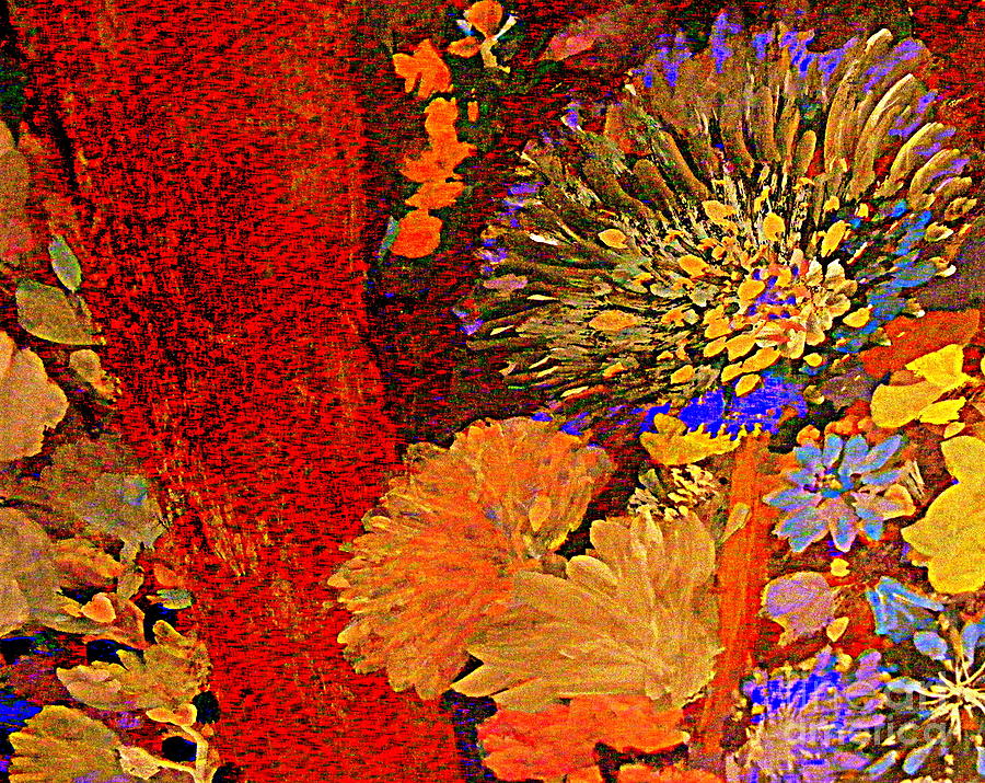 Posterized Flowers Painting by Nancy Kane Chapman