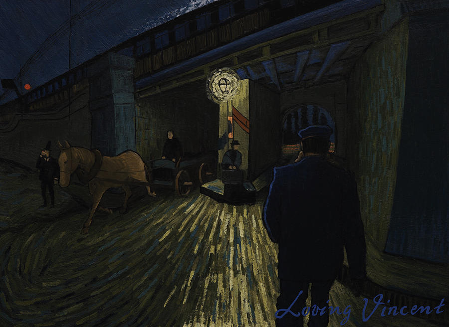 Postman walks over the bridge Painting by Lukasz Gordon Postman walks over the bridge Painting by Lukasz Gordon