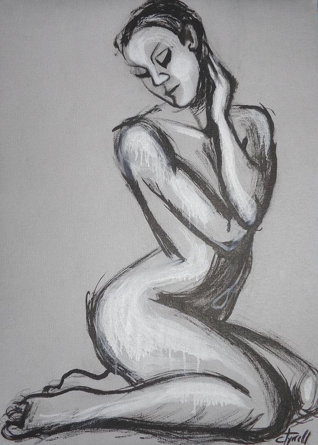 Posture 1 - Female Nude Painting by Carmen Tyrrell