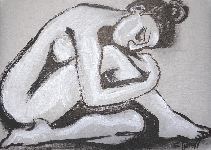 Posture 4 - Female Nude Painting by Carmen Tyrrell