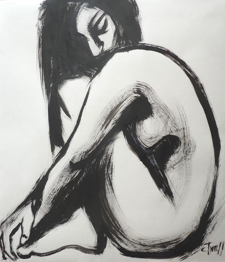 Posture 7 - Female Nude Painting by Carmen Tyrrell