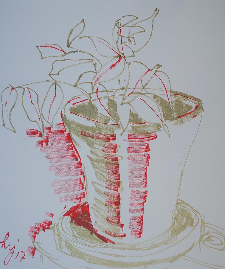 Pot plant Drawing by Mike Jory