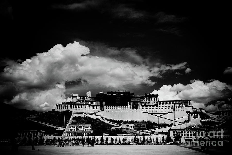 Potala Palace BW. Lhasa, Tibet. Yantra.lv Photograph by Raimond Klavins
