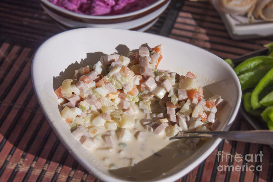 Potato ham salad Photograph by D R | Pixels