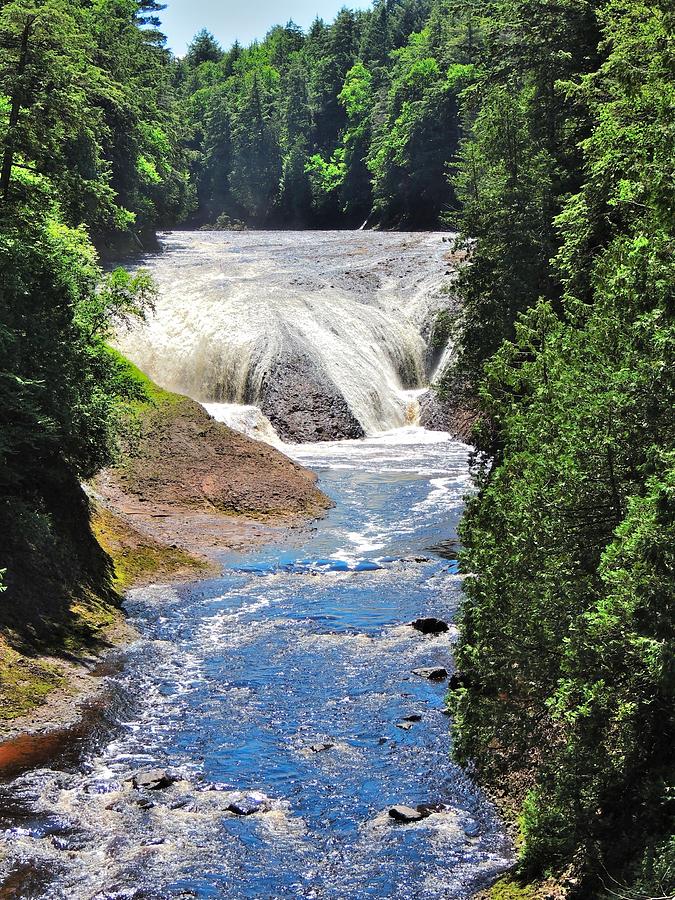 Waterfall Photograph - Potawatomi Falls - Upper Peninsula - Michigan by Mikel Classen