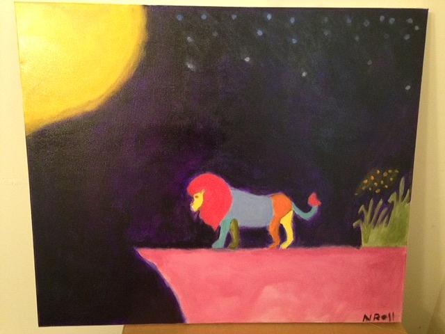 Lion Painting - Potential by Nahshon Rollins