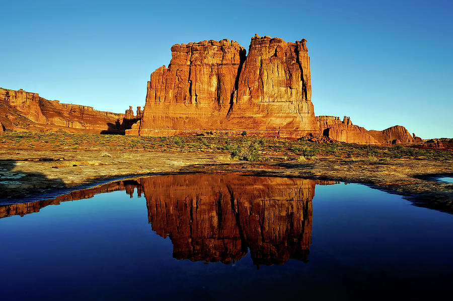 Arches National Park Photograph - Pothole Reflections - Arches National Park by Mountain Dreams