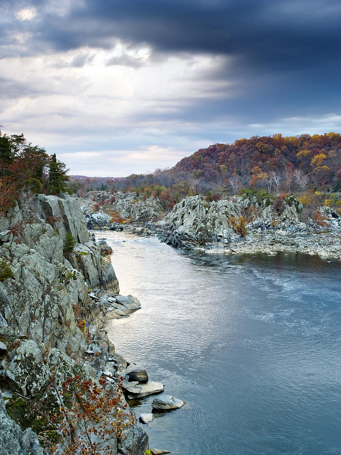 Fall Photograph - Potomac River from Great Falls Park Virginia by Brendan Reals