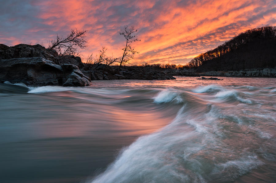 Landscape Photograph - Potomac River Mather Gorge Sunrise by Mark VanDyke