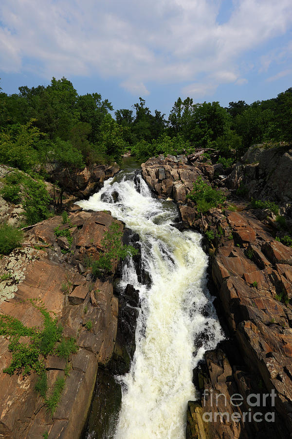 Potomac River Waterfall and Olmsted Island Photograph by James Brunker