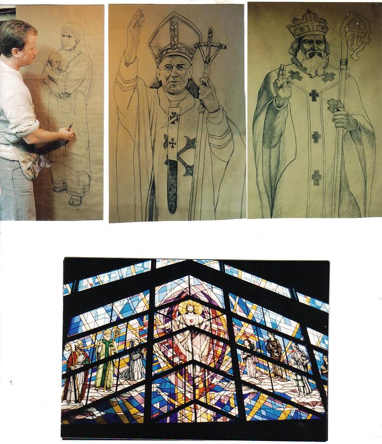 Potraits for Stained Glass Drawing by Patrick Dee Rankin