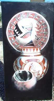 Indian Pots Painting - Pots by Nancy Waller Indian Pots Painting - Pots by Nancy Waller