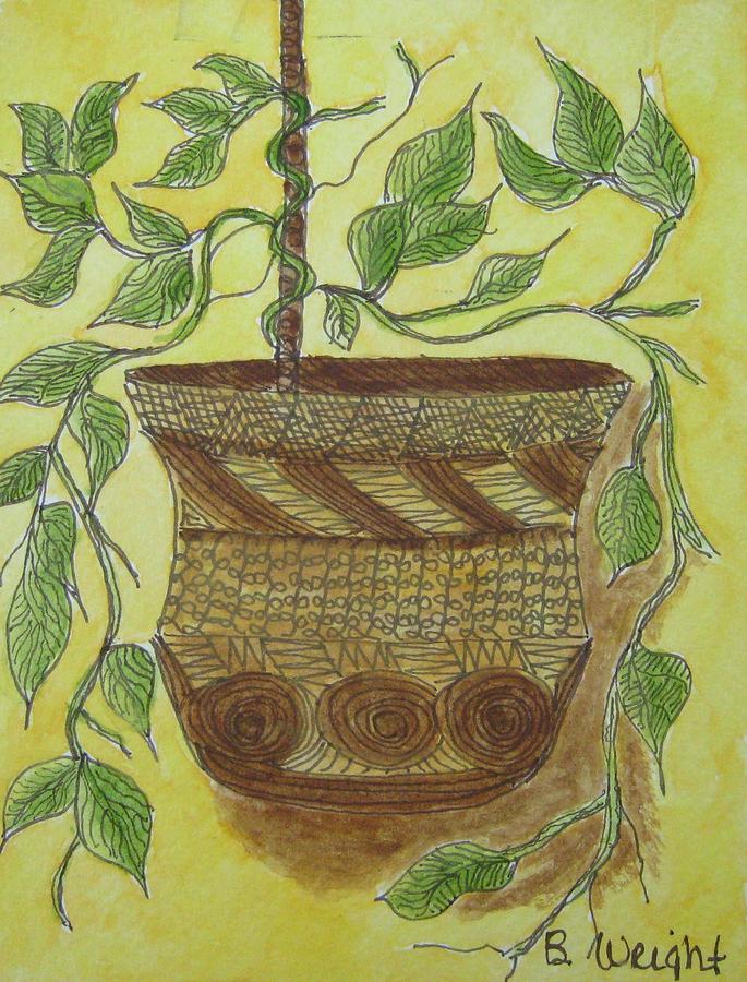 Potted Plant Painting - Potted Ivy by Bonnie Wright