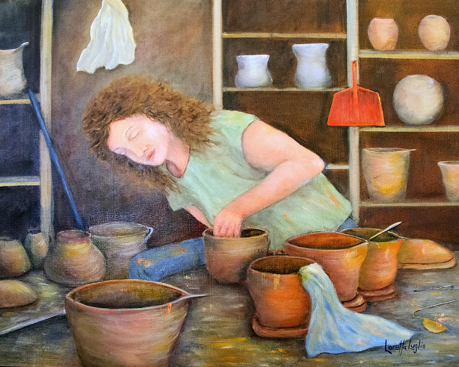 Potter - Artisan Series Painting by Loretta Luglio