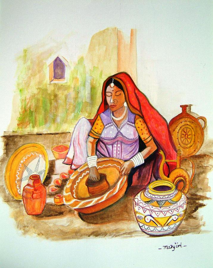 Potters Wife-Rajasthani Photograph by Manjiri Kanvinde