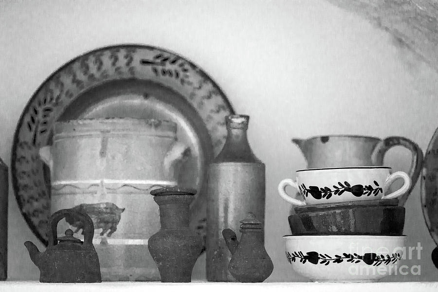 Bowl Photograph - Pottery still life by Gaspar Avila