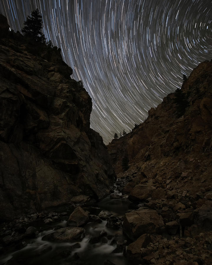Poudre Canyon Star Trail Photograph by Norberto Nunes