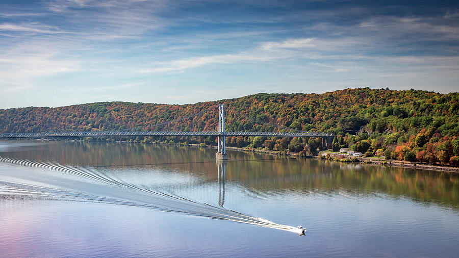 Poughkeepsie autumn river #2 Photograph by Framing Places