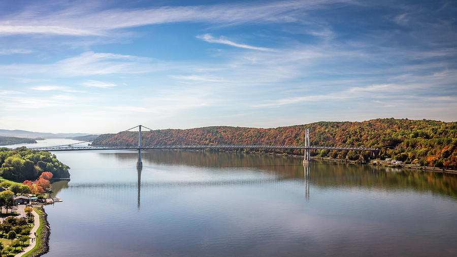 Poughkeepsie autumn river Photograph by Framing Places