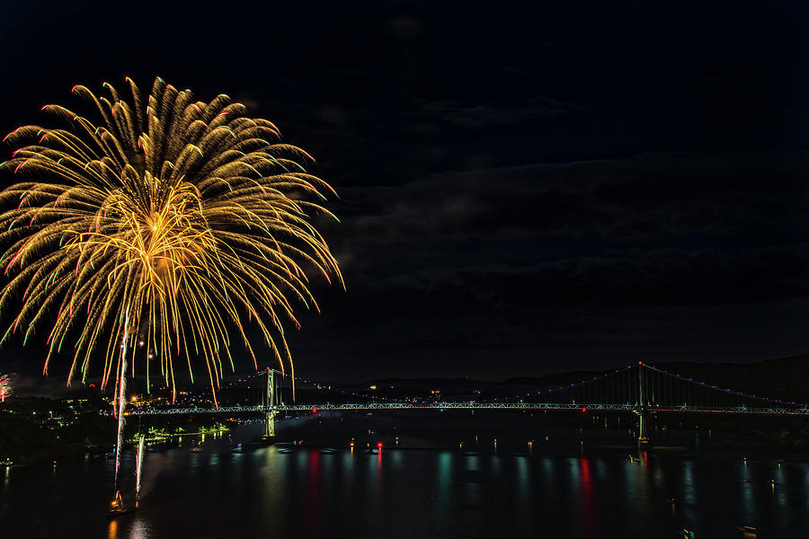 Poughkeepsie Fireworks Image Four Photograph by Angelo Marcialis