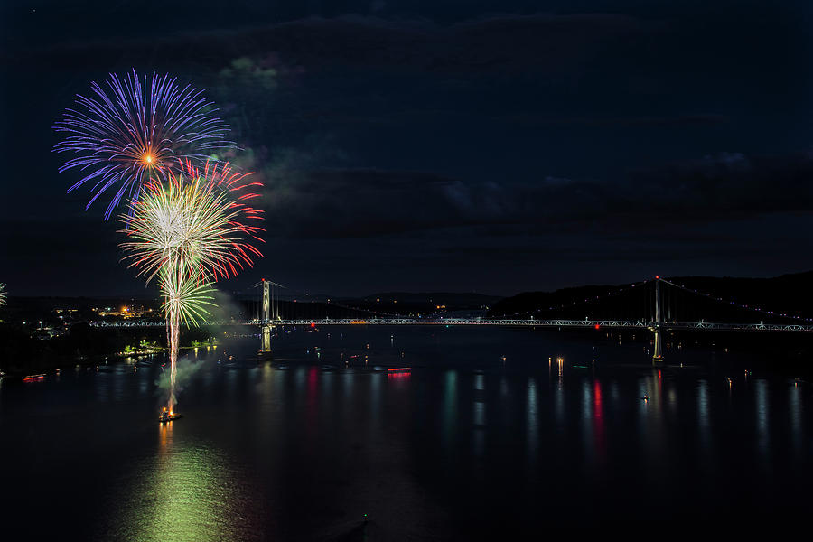 Poughkeepsie Fireworks Image One Photograph by Angelo Marcialis