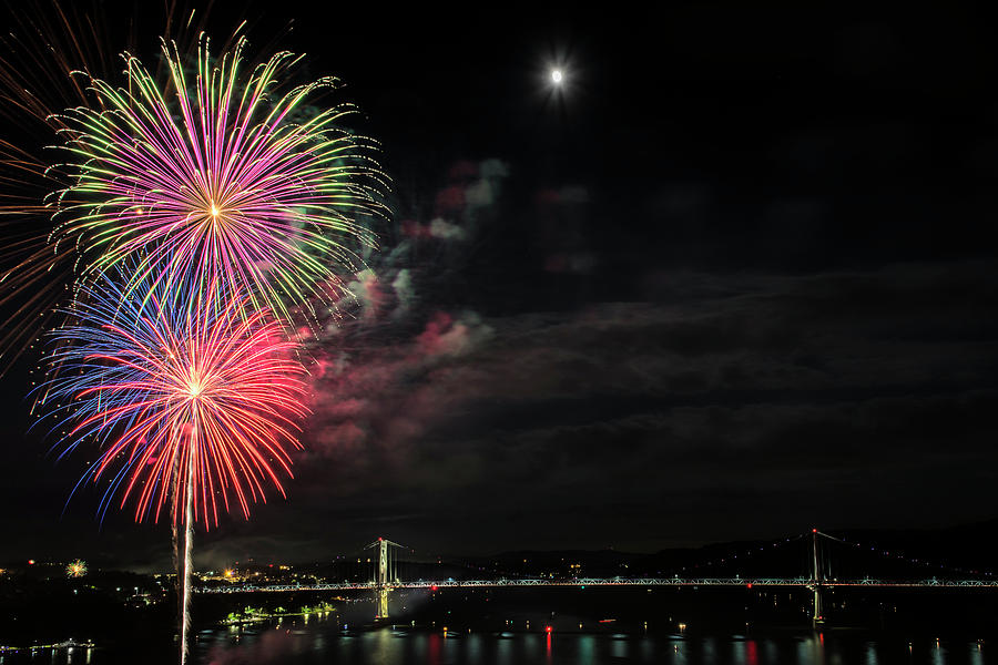 Poughkeepsie Fireworks Image Five Photograph by Angelo Marcialis