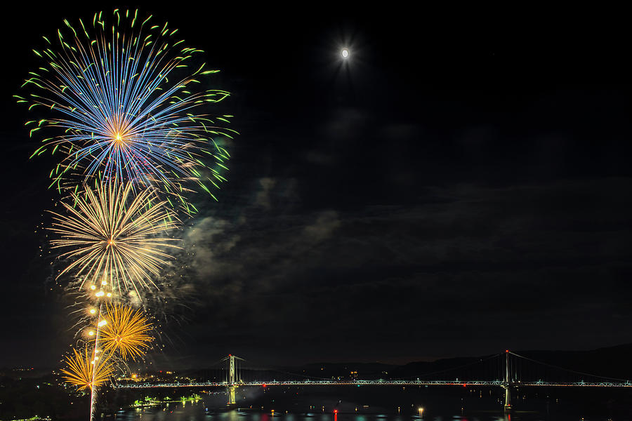 Poughkeepsie Fireworks Image Three Photograph by Angelo Marcialis