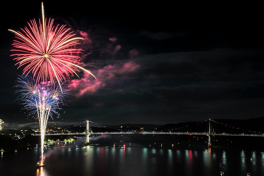 Poughkeepsie Fireworks Image Two Photograph by Angelo Marcialis