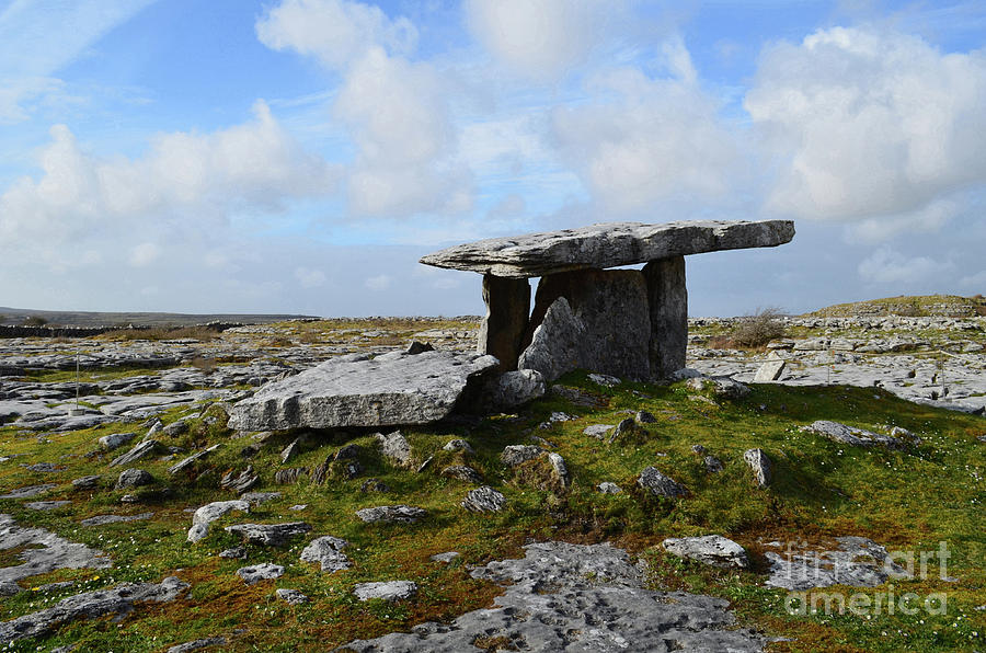 Landscape Photograph - Poulnabrone Dolmen from the Neolithic Age by DejaVu Designs