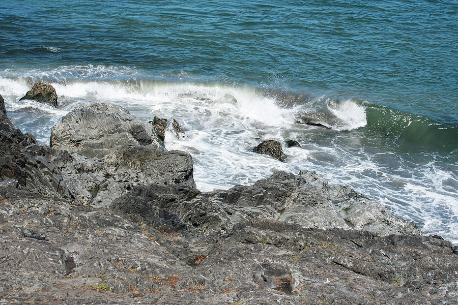 Pounding Waves at Deception Pass Park Photograph by Tom Cochran