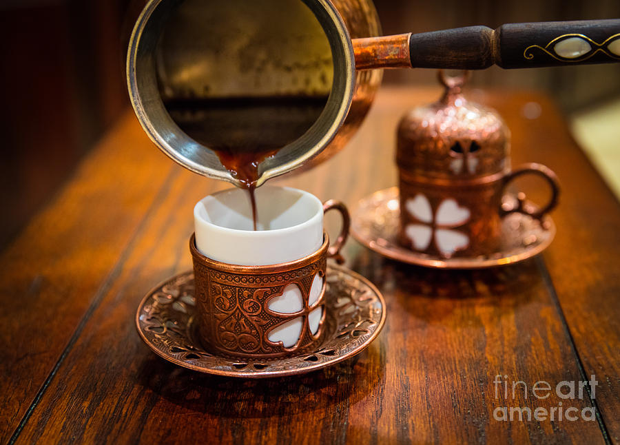 Poured Turkish Coffee Photograph by Inge Johnsson