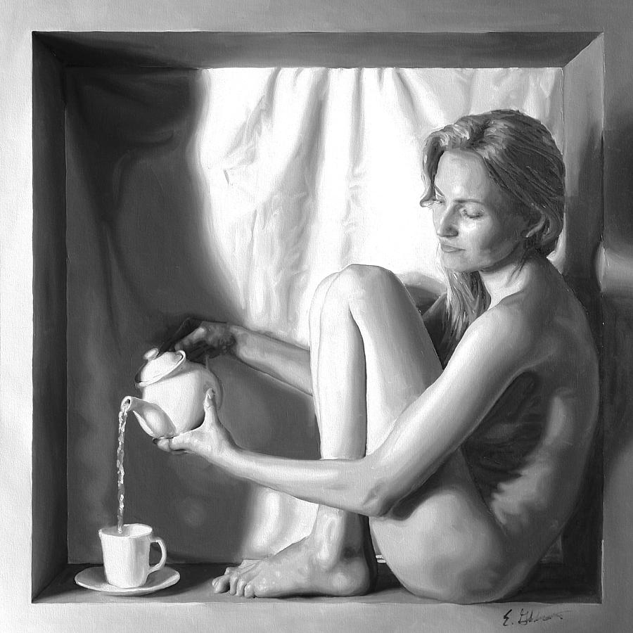 Pouring tea by E Gibbons