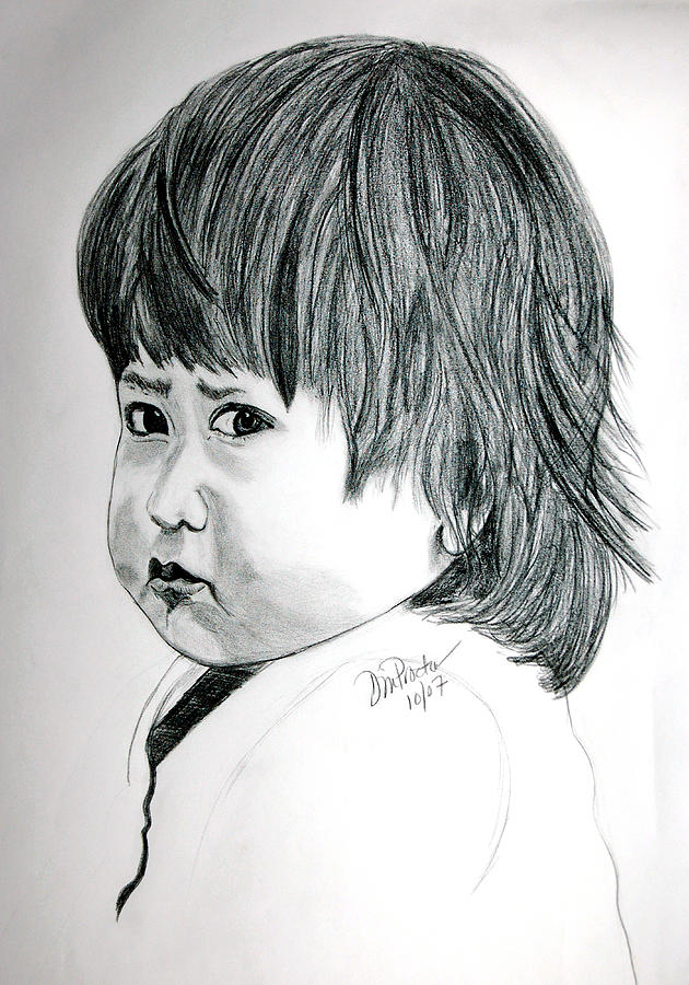 Pouty Drawing by Donna Proctor