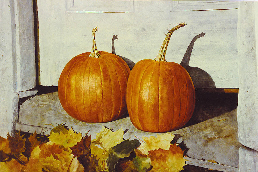 Halloween Painting - Povecs Pumpkins by Tyler Ryder