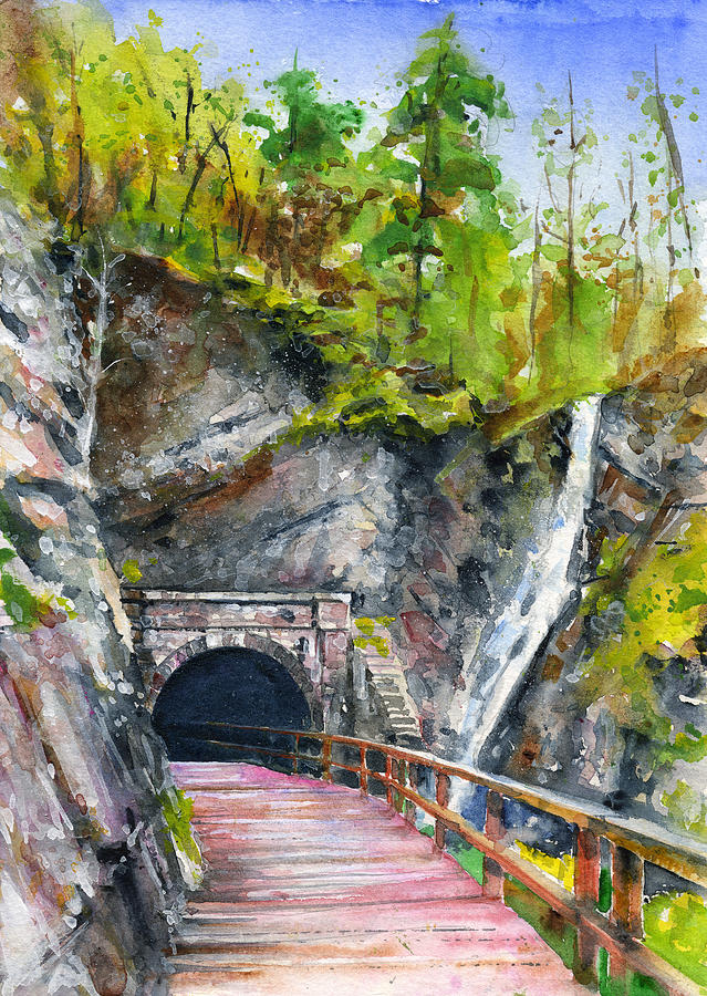 Paw Paw Tunnel C and O Canal Painting by John D Benson