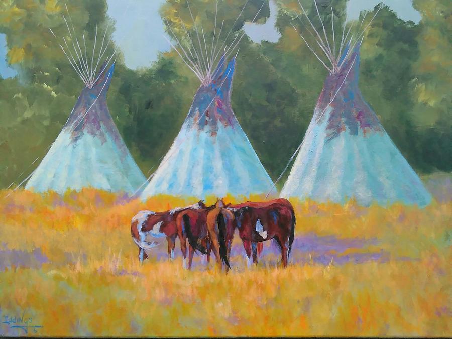 Landscape Painting - Pow Wow by Sam Iddings